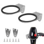 QINERSAW 2 PCS Support Seche Cheveux Mural en Acier Inoxydable Porte Sèche-Cheveux Mural Antirouille Socle Seche Cheveux avec 2 