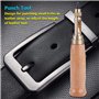 Outil de Perforation pour Cuir Couture Poinçon Automatique Perforateur de Ceinture avec Tête de Frappe Embouts 1.5/2/2.5/3/3.5/4