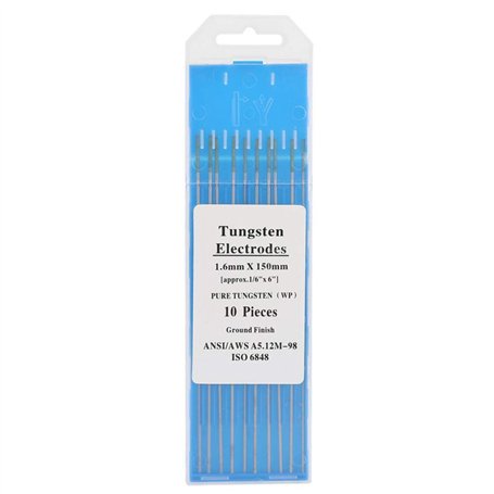 10Pcs Électrodes de Tungstène WP Pointe Verte pour Soudage Tig AC