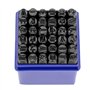 Coffret de 36pcs 6mm Poinçons à Frapper Chiffres et Lettres en Acier au Carbone pour Metal, Cuir, Bois, Bijoux