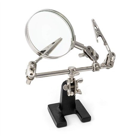 QWORK® Troisième main avec pince et loupe