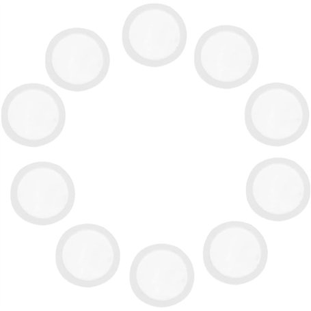 Lot de 10 flûtes de kazoo blanches - Membrane transparente - 18 mm - Accessoires pour instruments à vent