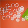 Lot de 10 flûtes de kazoo blanches - Membrane transparente - 18 mm - Accessoires pour instruments à vent
