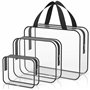 Cheerhom 3PCS Trousse de Toilette Transparente