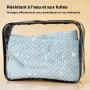 Cheerhom 3PCS Trousse de Toilette Transparente, Kit de Voyage pour l’Avion, Trousse Maquillage, Trousse de Toilette Femme Homme