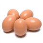 GanKe Lot de 5 œufs en bois pour poules - Œufs en bois artificiels pour aider à la ponte - Outil agricole pour volaille