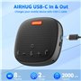 AIRHUG Haut-parleur USB - Microphone de conférence Bluetooth - Portable pour bureau à domicile