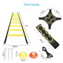 VIKILON 21 pièces Foot Accessoires Kit d'entraînement de Football pour Enfants, Agility Speed Échelle Equipment Football Kick En