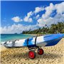 Chariot Pliant Kayak en Alliage D'aluminium Kayak Canoë Roue Dolly Bateau Transporteur Chariot Transport cargo 80kg