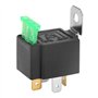 Voiture Relais DC 12V 30A 4 Broches à Fusible Automobile Moto Contacts Normalement Ouverts, Activé/Désactivé Avec Support (Noir)