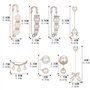 metagio 8 Pièces Pinces pour Châle, Broche Épingle à Nourrice avec Faux Strass et Perle pour la Fixation de Pull, Robes, Épingle