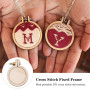 Mini Cadre À Broder en Bois 10 Pièces Bois Cadre Tambour Broderie Petits Cerceaux Ronds Réglables pour Point de Croix Pendentif