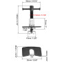 QWORK® 3 pièces Outil Repousse Piston d’etrier de Frein, pour Le Remplacement des Plaquettes de Frein, la réparation et l'instal