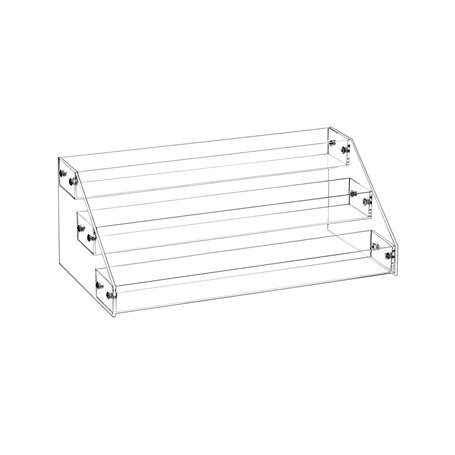 QWORK® Présentoir Acrylique à 3 Niveaux