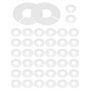 QWORK® Lot de 40 diviseurs de cintres en Plastique Blanc