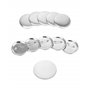 QWORK® Lot de 100 Badge Personnalisable 58mm, Badges Vierges en Métal avec des Épingles pour Machine à Boutons
