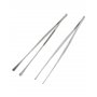 QWORK Lot De 2 Pinces ÀÉpiler Longues, Acier Inoxydable, Rondes Et Pointues, Pince De Cuisine, 30 cm