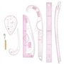 QWORK® Lot de 7 règles de couture courbes