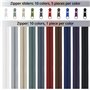 QWORK® Fermeture à Glissière en nylon de 2.6 cm, fermetures éclair 10 couleurs avec curseur et fermeture éclair pour la couture 