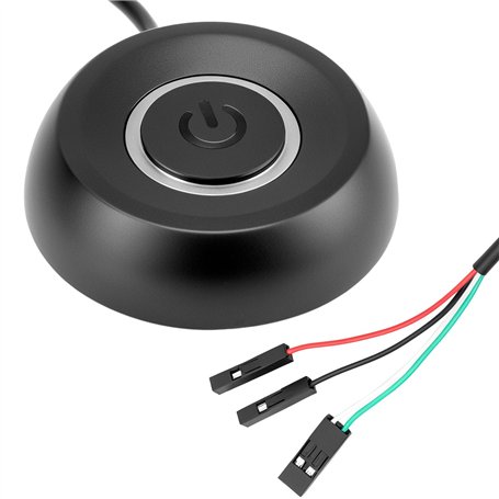 QWORK® Interrupteur d'alimentation Externe pour PC avec écran LED