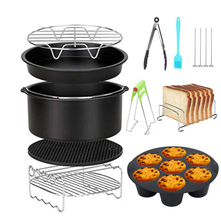 8 Inch Accessoires De Friteuse 10 Pièces Pour Gowise Phillips Cozyna Airfryer XL 3.8QT-5.8QT