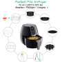 8 Inch Accessoires De Friteuse 10 Pièces Pour Gowise Phillips Cozyna Airfryer XL 3.8QT-5.8QT, Cadeau Supplémentaire 4PCS Aiguill