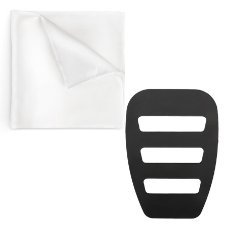 AOOTUERL Carrés de poche pour homme – Comprend 1 support carré de poche et 1 carré de poche – Support carré de poche assorti pou