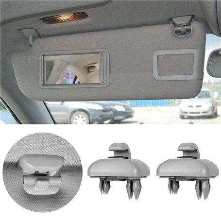 Roysmart Lot de 2 crochets pour pare-soleil de voiture - Compatible avec Audi A1 A3 A4L A5 A6L A7 Q3 Q5 (8E0 857 562) A7 B6 B7 B