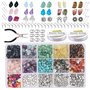 Queta Kit de Fabrication de Bijoux DIY pour Colliers, Bagues et Boucles d'Oreilles