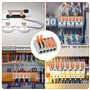 160 PCS Connecteurs électriques avec tige de commande,connecteur electrique,connecteurs électriques kit,2 trous 110PCS, 3 trous 