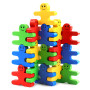 Fdit Jeu de Construction Créative Équilibre en Bois Jouets 16pcs / Jeu de Blocs Colorés de Dessin Animé