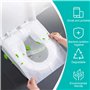 Ruitena– Lot de 60 Protege WC Jetable, Protection Toilette WC Jetable Couvre Siege Lunette WC Emballage Individuel Matériau Anti