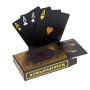 2 x Cartes de Poker en Plastique Professionnelles imperméables Noir Playing Cards Plastique PVC Cartes Texas Hold'em Poker Carte
