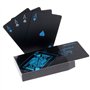 2 x Cartes de Poker en Plastique Professionnelles imperméables Noir Playing Cards Plastique PVC Cartes Texas Hold'em Poker Carte