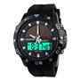 TONSHEN Solaire Montre Bracelet Homme Garçon LED Digital Montre Analogique Quartz Double Temps 50M Etanche Outdoor Tactique Mili