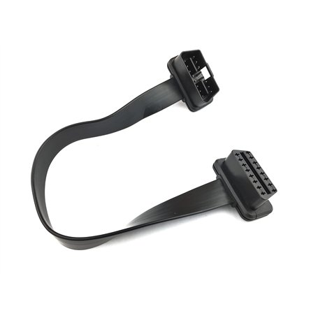 GFFG Câble de Diagnostic OBD2 de Voiture 16 Broches mâle vers Femelle Câble Plat OBDII Câble de Diagnostic Adaptateur mâle