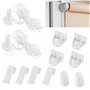 Lot de 2 supports de store 17 mm - Pièces de rechange pour fenêtre - Kit de fixation de rideau pour volets roulants occultants