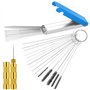 Criveple Kit de Nettoyage de carburateur - 13 Kits de Nettoyage + 10 Aiguilles de Nettoyage + 5 brosses en Nylon + 1 mandrin Tra