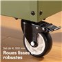 H&S Roulettes pour Meubles - 4x Roulette Charge Lourde Exterieur Max 600kg pour Meuble Placard Table Basse - Roue Chariot avec F