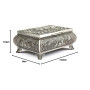 HS Boîte à Bijoux Ancienne Argent - Boite Vintage en Métal Style Floral pour Colliers & Bagues - Coffret de Rangement a Bijoux D
