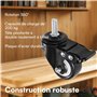 H&S Roulettes pour Meubles - 4x Roulette Charge Lourde Exterieur Max 200kg Meuble Placard Table - Roue Chariot avec Frein Pivota