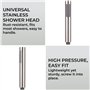 H&S Tête de Douche Haute Pression Universelle - Ensemble Douchette Manuelle avec Design Cylindrique - Pommeau de Remplacement In