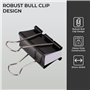 H&S Pince Papier Clip Bulldog Robuste - 10pcs - Grandes Pinces de Bureau Noires à Double Clip pour Documents - Pinces Clips Méta