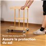 H&S Roulettes pour Meubles - 4x Roulette Charge Lourde Exterieur Max 200kg pour Meuble Placard Table Basse - Roue Chariot avec F