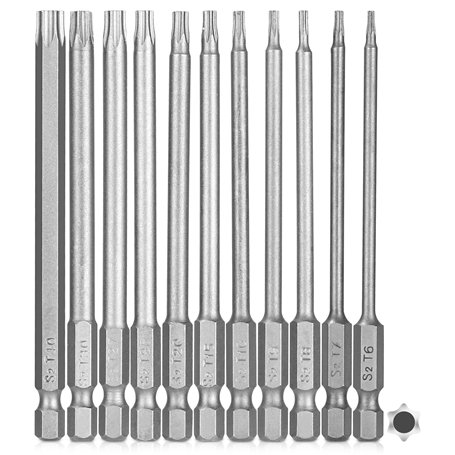 Embouts de tournevis Torx magnétiques 1/4" x 100 mm