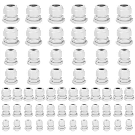 60pcs Presse Étoupes Étanches M12 M16 M20 M25 M32