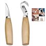 iPobie 2 Pièces Couteau Sculpture et Couteau Croche Bois - Outils de Sculpture avec Manche en Bois