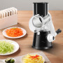 Râpe à fromage rotative manuelle avec 3 lames interchangeables, mandoline de cuisine et broyeur pour trancher facilement et rapi