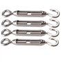 Veda® acier inoxydable 304 ridoirs M4 oeil ridoir câble Tension Hook & Eye Tendeur de corde Pack de 4