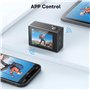 Caméra Sport 4K 30FPS 20MP WiFi - Caméra 4K Étanche jusqu'à 30M avec Stabilisation(EIS), Zoom 4X, Grand Angle de 170° - Télécomm